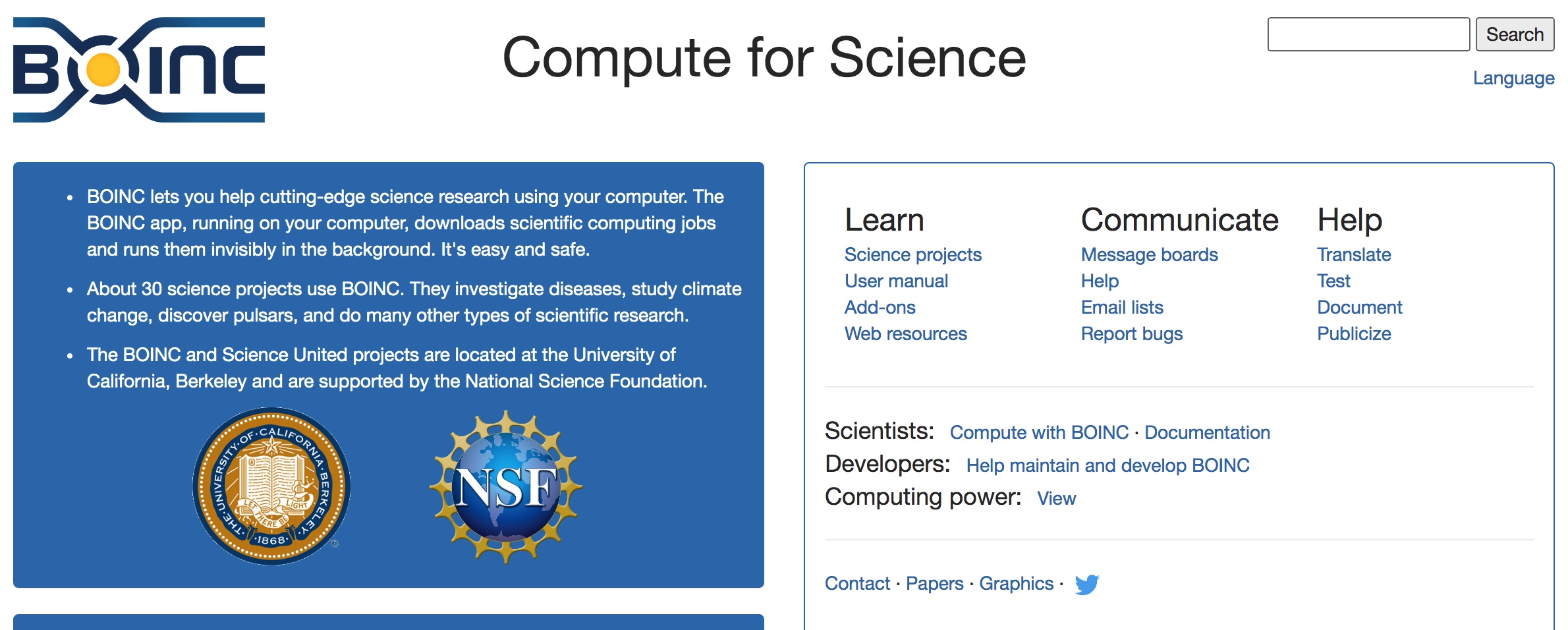 An open-source project BOINC