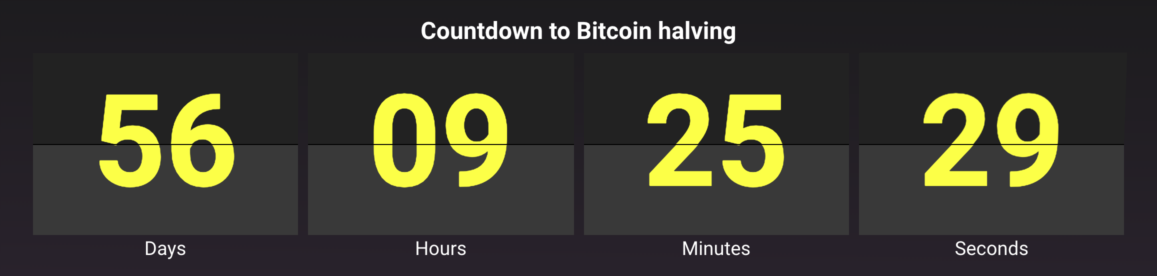 BTC Halving Timer